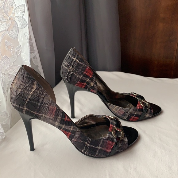 CARLOS SANTANA red & black pumps women’s size 9 - Picture 3 of 5